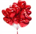 Balony czerwone serca + hel do balonów WALENTYNKI
