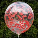 Balony serca balon serce z konfetti na Walentynki