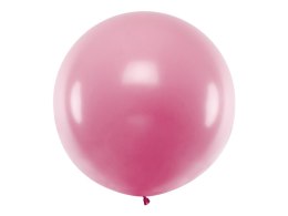 Balon metaliczny, różowy na roczek, baby shower