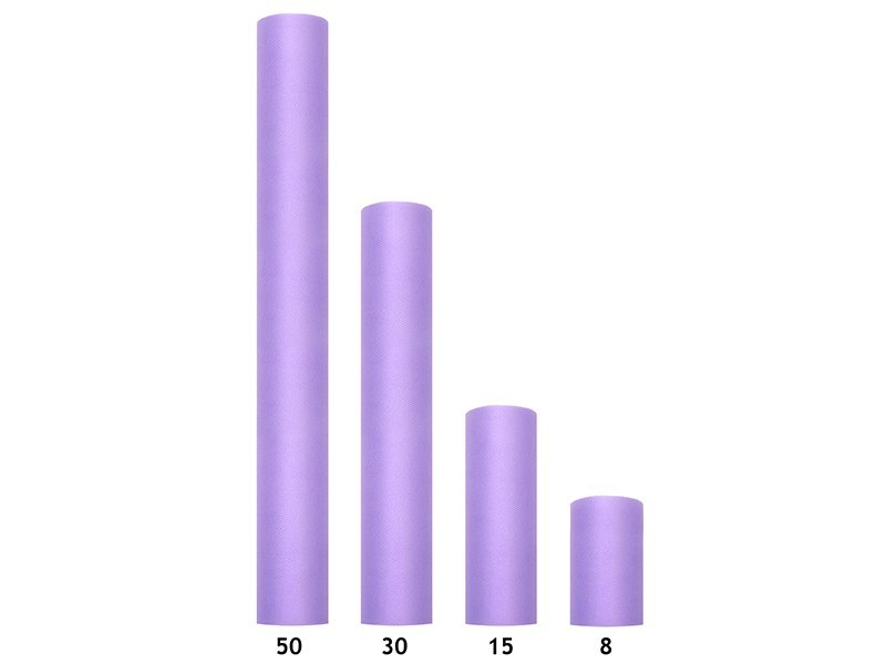 Tiul gładki, fiolet, 0,3 x 9m