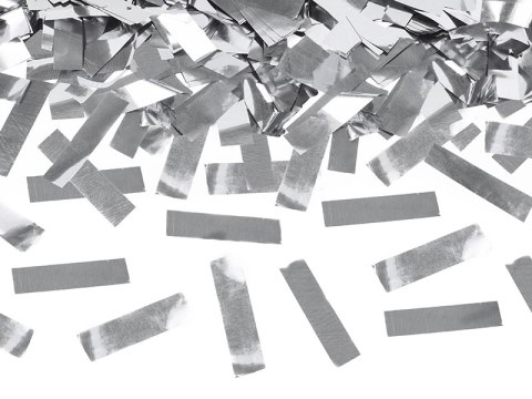 Tuba z konfetti, srebrny, 80cm