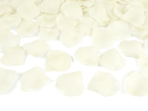 Tuba z płatkami róż, krem, 60cm