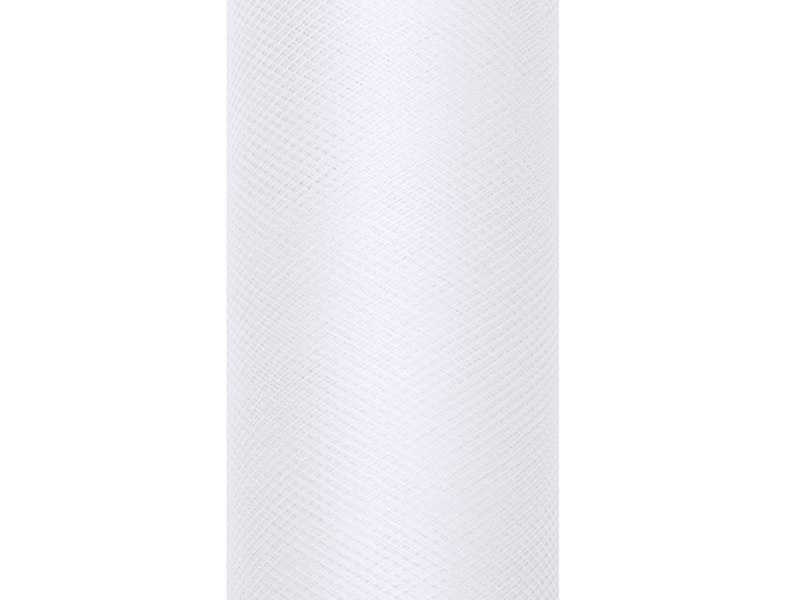 Tiul gładki, biały, 0,8 x 9m