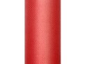 Tiul gładki, czerwony, 0,15 x 9m