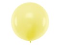Balon okrągły 1m, żółty, pastel