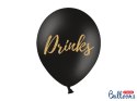 Balony 30cm, Candy Bar, Chill, Dance Floor, Drinks, Photo Booth, Pastel Black (1 op. / 6 szt.)