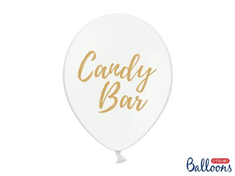 Balony 30cm, Candy Bar, Chill, Dance Floor, Drinks, Photo Booth, Pastel Pure White (1 op. / 6 szt.)