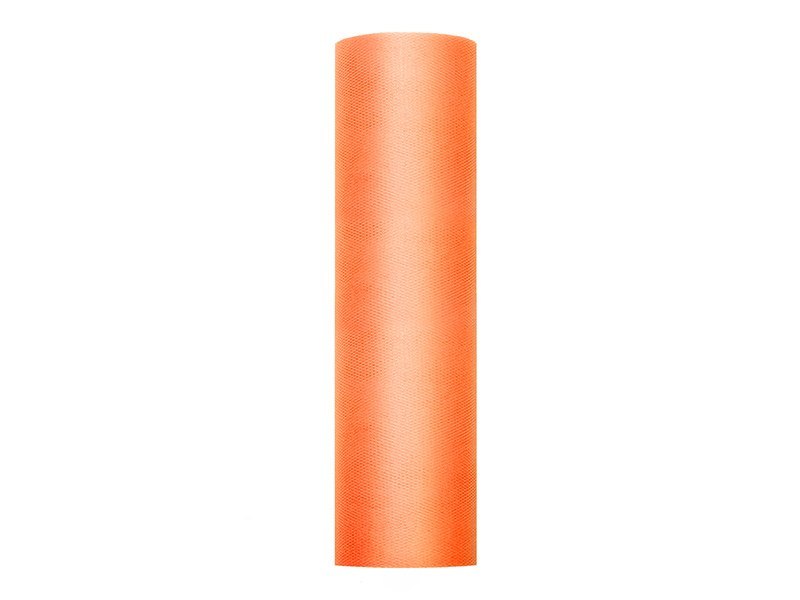 Tiul gładki, sztywny, pomarańcz, 0,3 x 50m (1 szt. / 50 mb.)
