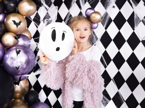 Balony Boo świecące w świetle UV na Halloween 3szt