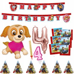 Balony baner dekoracje Psi Patrol na 1-9 urodziny