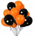 Balony czarne pomarańczowe na Halloween 25cm 20szt