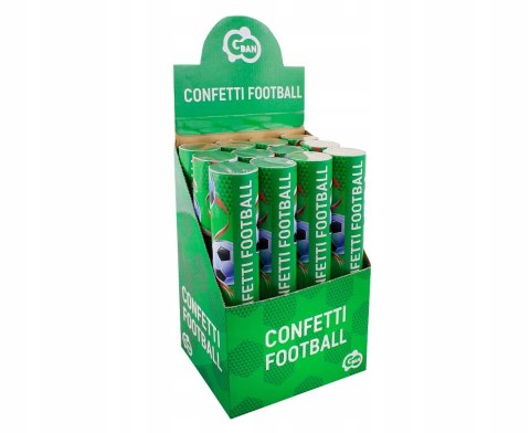 Tuba z konfetti piłka nożna na piłkarskie urodziny