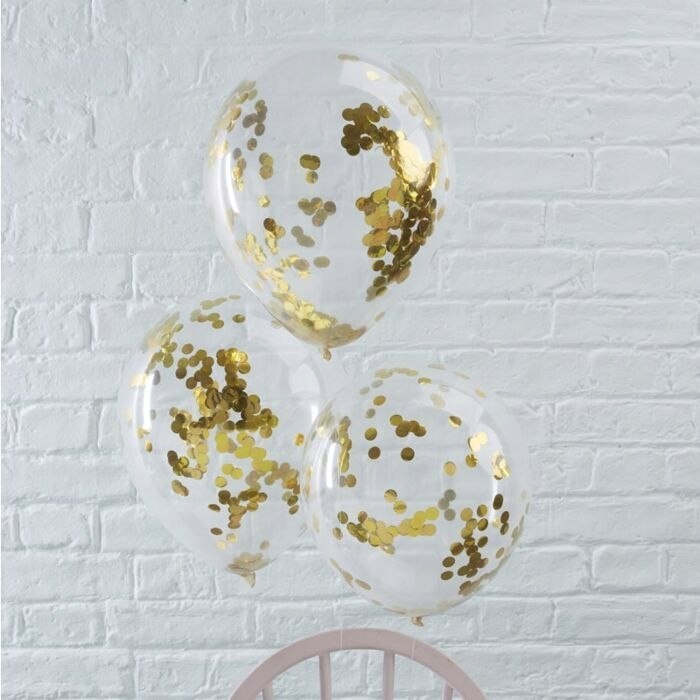 Balony z konfetti na wieczór panieński goldrose XL