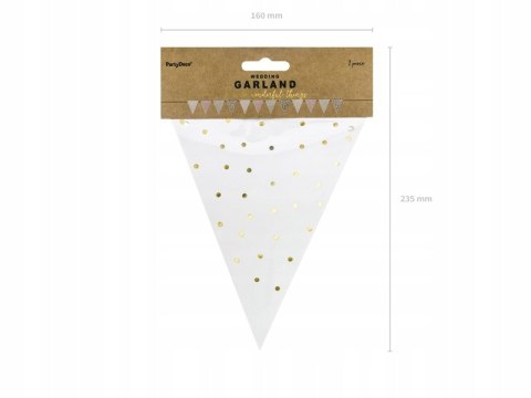 Girlanda flagietki dekoracja ślub komunia roczek