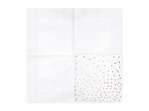 Serwetki KROPKI różowe złoto panieński urodziny 20