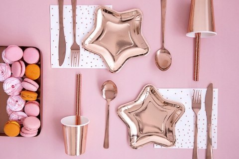 Serwetki KROPKI różowe złoto panieński urodziny 20