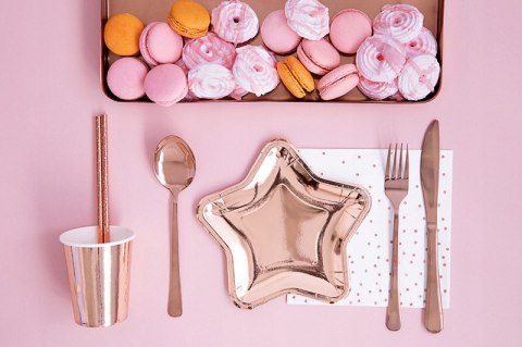 Serwetki KROPKI różowe złoto panieński urodziny 20