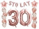 ZESTAW balony dekoracje rosegold na 10-99 urodziny