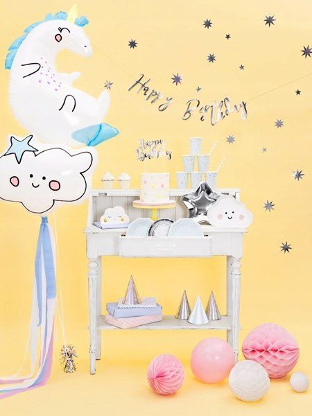 Balon JEDNOROŻEC z jednorożcem na hel 1-9 urodziny