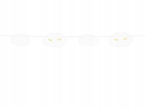 Girlanda chmurki złota dekoracje ozdoby na chrzest