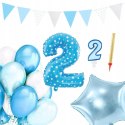 ZESTAW dekoracje balony cyfra na drugie 2 urodziny