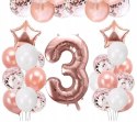 Balony dekoracje ozdoby ZESTAW na 3 latka urodziny