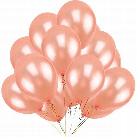 Balony z konfetti bukiet balonów rosegold perła 15
