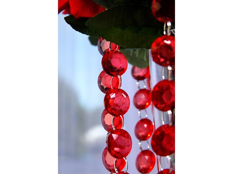 Girlanda kryształowa czerwona na Walentynki 100cm