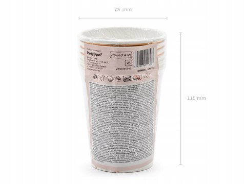 Kubeczki panieński SAME PENIS FOREVER rosegold x6