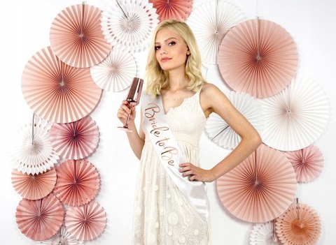 Szarfa na wieczór panieński BRIDE TO BE rosegold