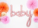 Balon girlanda BABY GIRL narodziny SHOWER rosegold