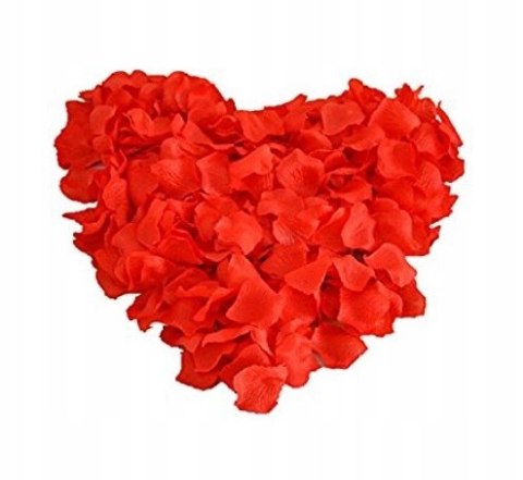 Czerwone sztuczne płatki róż na Walentynki 500szt
