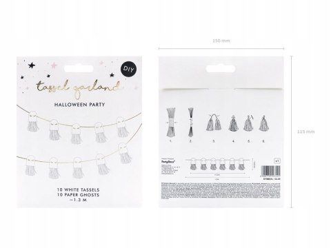 Girlanda duchy białe złote dekoracje na Halloween