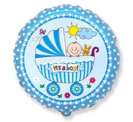 Balon na hel baby shower narodziny dziecka chłopca