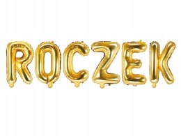 Balony girlanda napis z balonów ROCZEK złoty 35cm