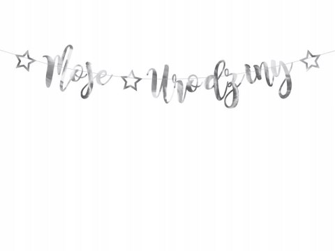 Balony dekoracje baner na drugie 2 urodziny HEL