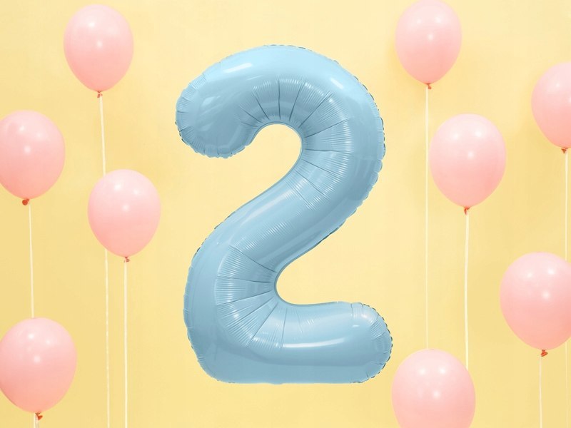 Balony dekoracje baner na drugie 2 urodziny HEL
