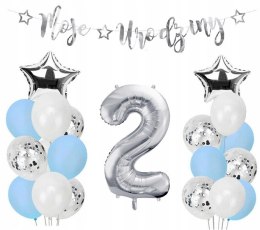 Balony dekoracje na 1 2 3 4 5 6 7 8 9 urodziny HEL
