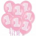 Balony zaproszenia girlanda SÓWKI na roczek ZESTAW