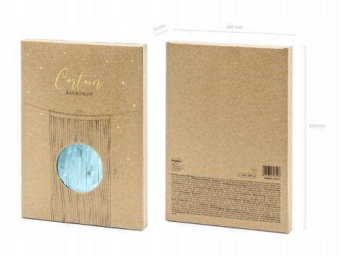 Kurtyna party błękitna na imprezę urodziny roczek