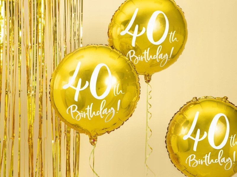 Balony cyfry balon z 40 na czterdzieste urodziny