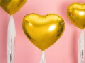Balony z konfetti serca złote na Hel Ślub Wesele