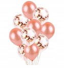 Zestaw dekoracji balony rose gold na 18 urodziny