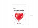 Balon foliowy na hel czerwone serce Walentynki XL