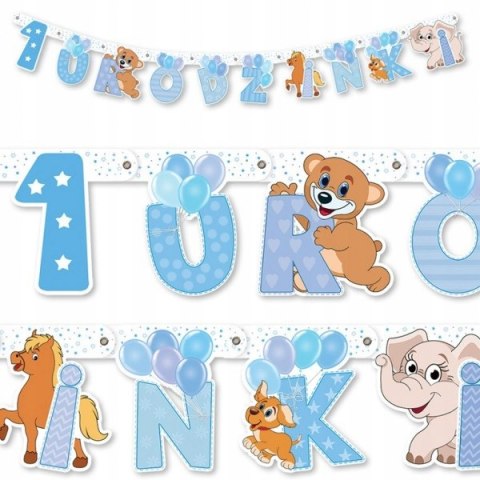 Girlanda urodzinowa baner na urodziny roczek 15wz