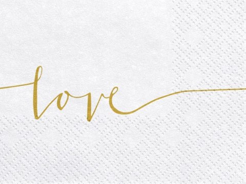 Serwetki napis Love na Ślub Wesele Walentynki x20