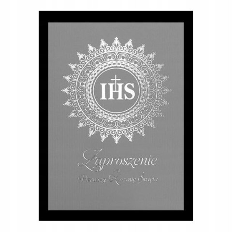 Zaproszenia na Komunię komunijne SILVER x10 GRATIS