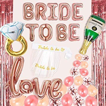 Balony BRIDE TO BE litery na wieczór panieński 5wz