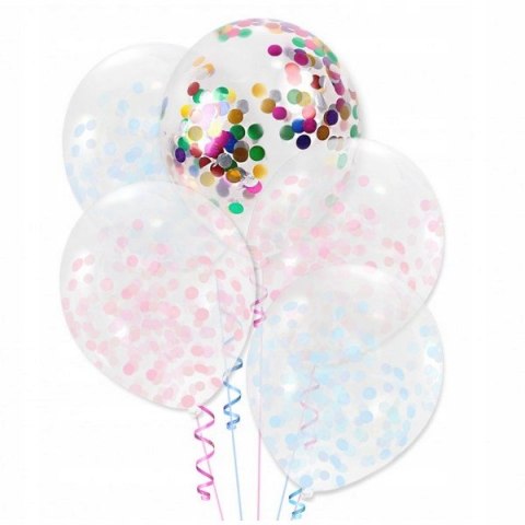 Balony z konfetti roczek urodziny baby shower x10