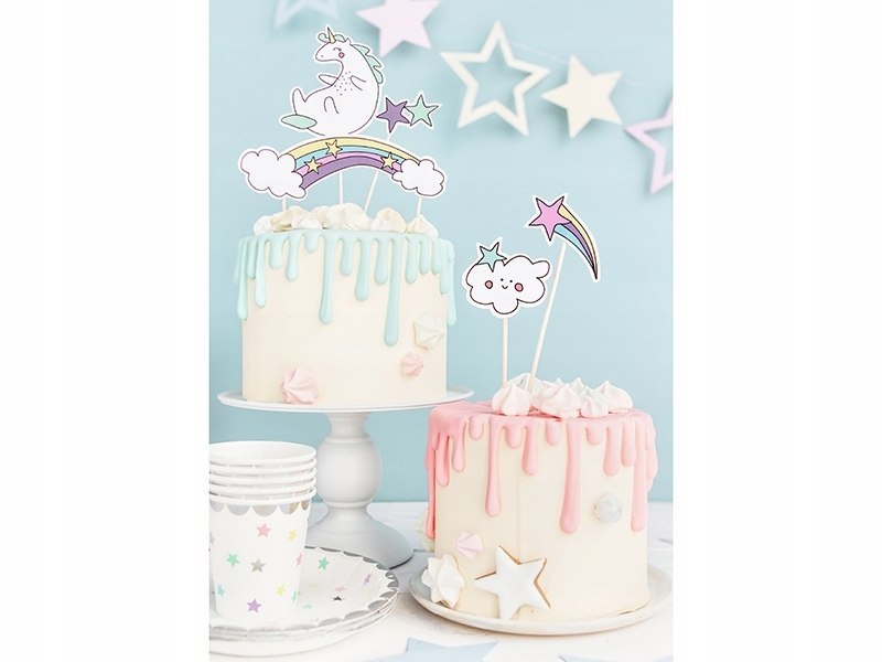 Topper na tort Jednorożec dekoracja tortu urodziny